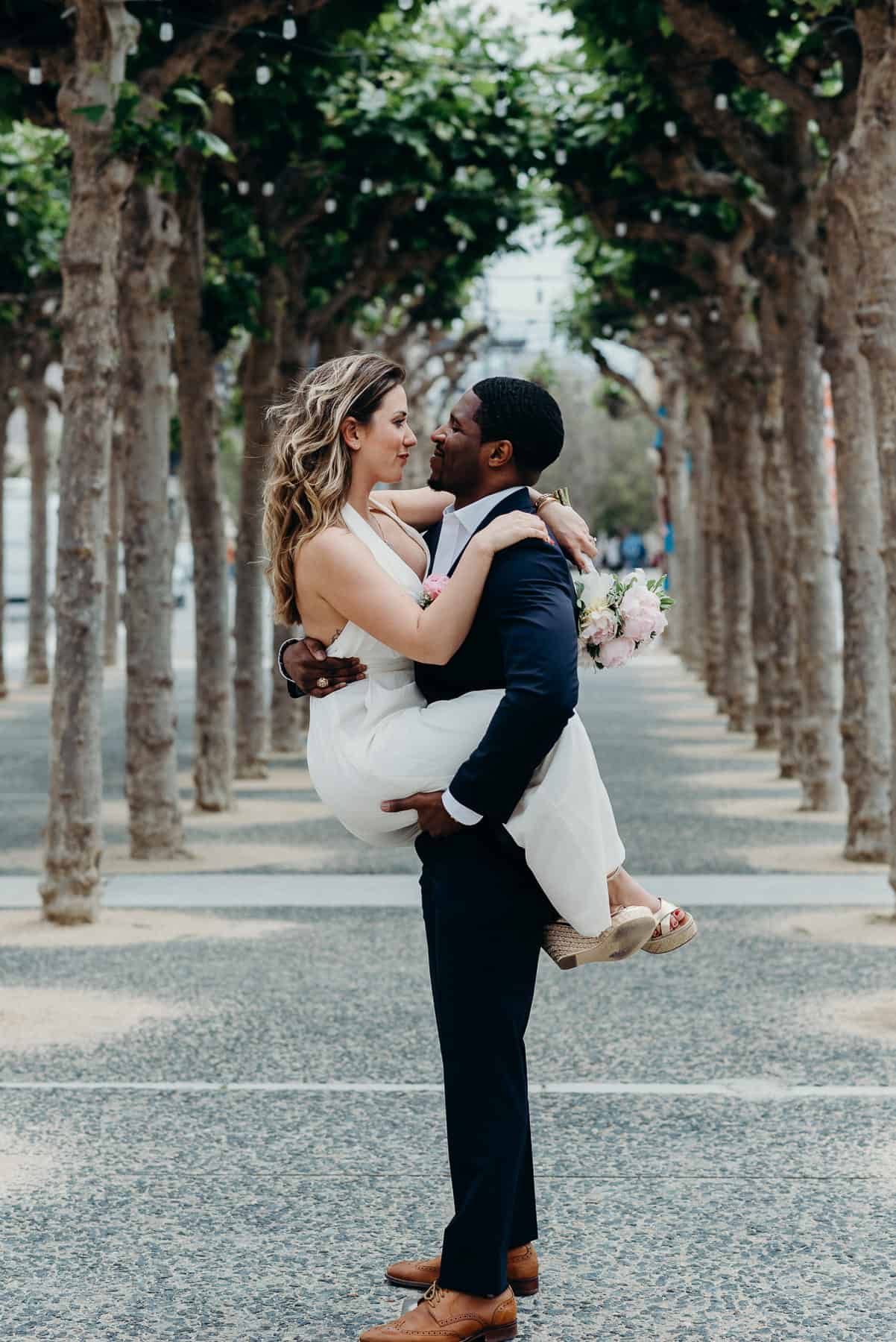 City hall Wedding, San Francisco, CA, Chic Bridal Jumpsuit
